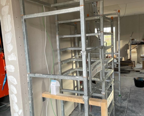 bautreppemieten - 1 Geschoss Sonderhöhe Gerader Lauf mit gewendeltem Antritt - 1