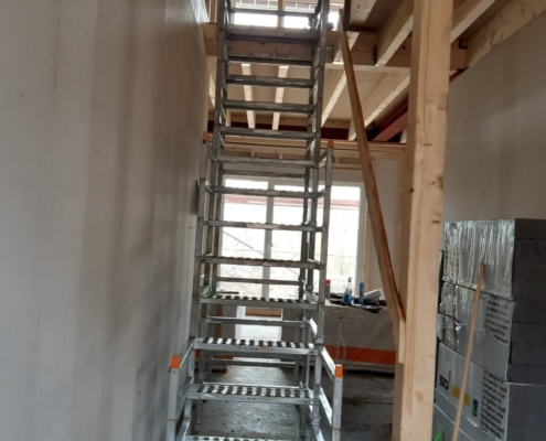 bautreppemieten - 1 Geschoss gerade Sonderhöhe mit Geländer - 1