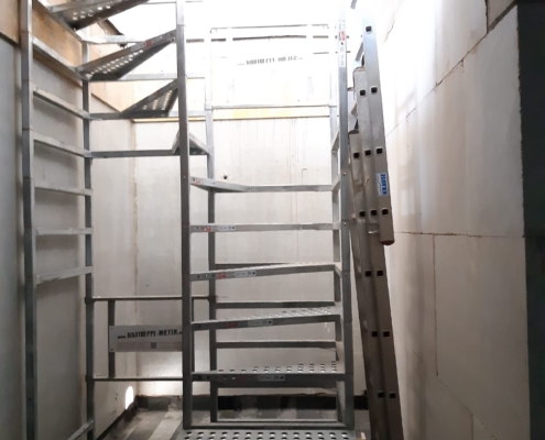 bautreppemieten - 2 Geschossen 1:2-gewendelt mit Stegbau - 1